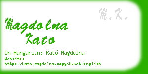magdolna kato business card